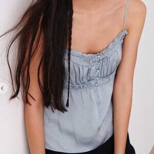 Ba&sh Blue Silk Cami Top Size M